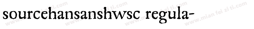 sourcehansanshwsc regula字体转换